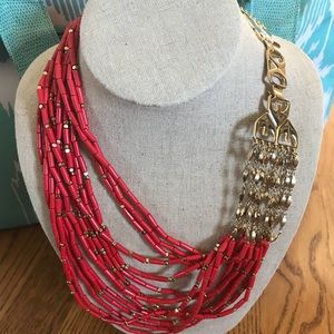 Stella and Dot Red Beaded Necklace